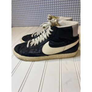 Rare Nike Blazer Mid Sequin High Top Sneakers Black Glitter Retro Shoes Sz 8‎